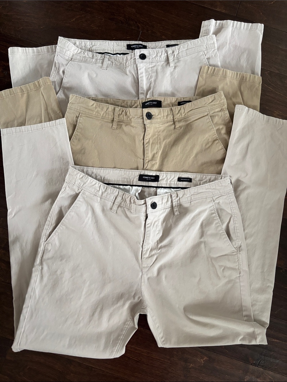 Kenneth Cole Men's Khaki and Light Khaki Chino Pants Pack